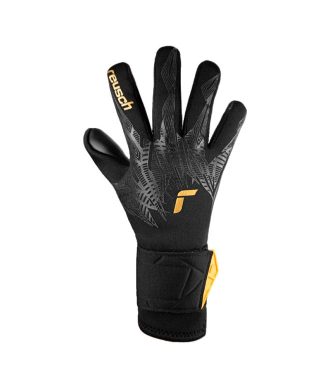 Gants de PorteroFootball de Reush Pure Contact Infinity Junior Noir-Or-Noir