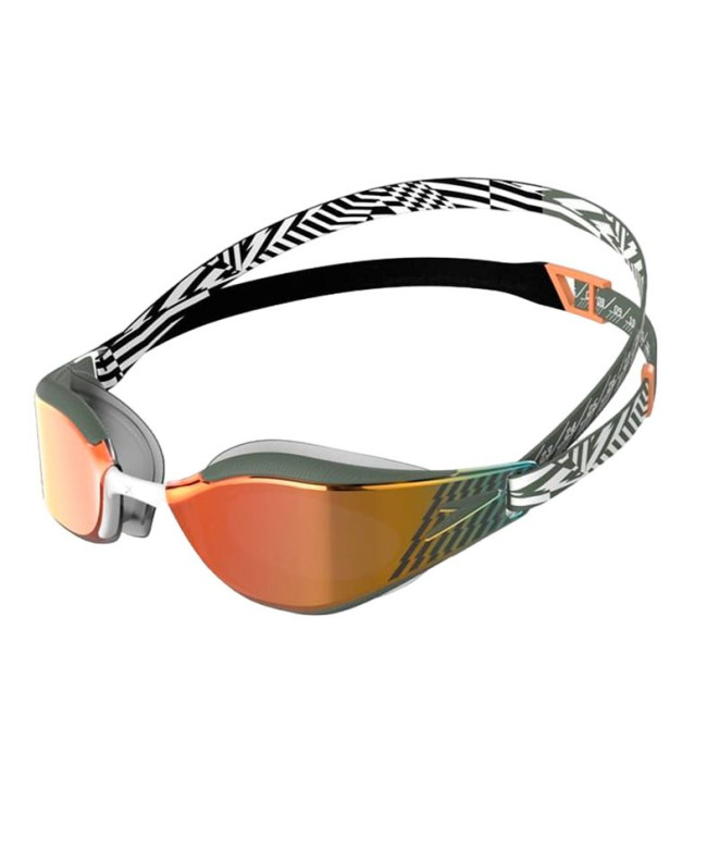 Gafas de Natation Speedo Fastskin Hyper Elite Mirror Green/Black/Nectarne/White