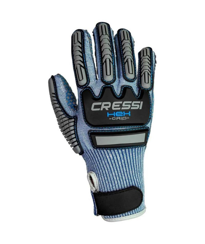 Gants Grip Hex Cressi 3Mm Bleu