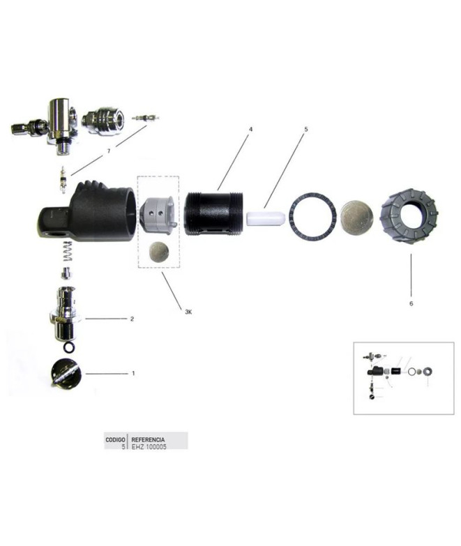 Pistão de aviso Cressi Direct System Pro