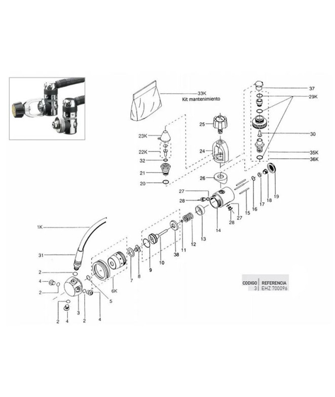 Cressi Ac9 1er étage tourelle pivotante Ac9