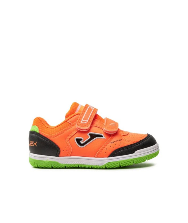 Zapatillas de Fútbol sala Joma Top Flex 2408 Naranja Indoor Infantil