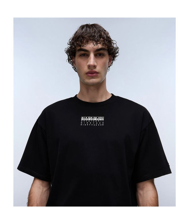 Camiseta Napapijiri S-Premium Ss Preto Homem