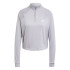 Moletom adidas Mulher Capa com fecho de correr Minimal Branding 1/4 Cinza