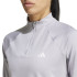 Moletom adidas Mulher Capa com fecho de correr Minimal Branding 1/4 Cinza