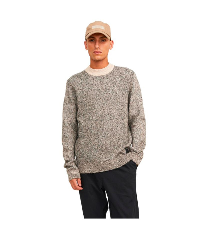 Sweat Jack & Jones Jcospace Knit Mock Homme Peyote