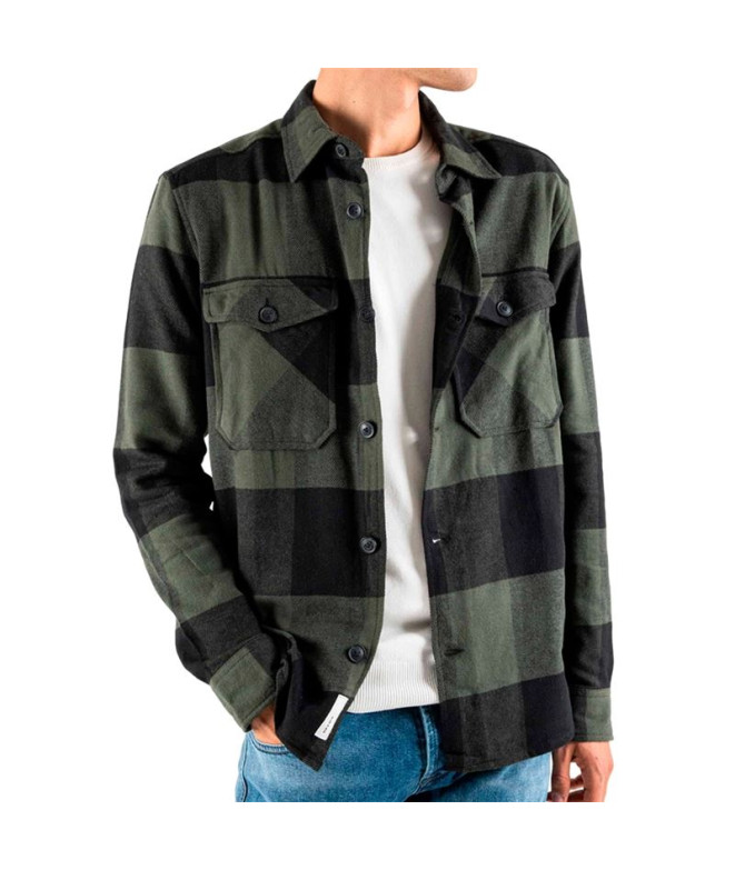 Camisa Jack & Jones milo Check Over Forest Night Hombre