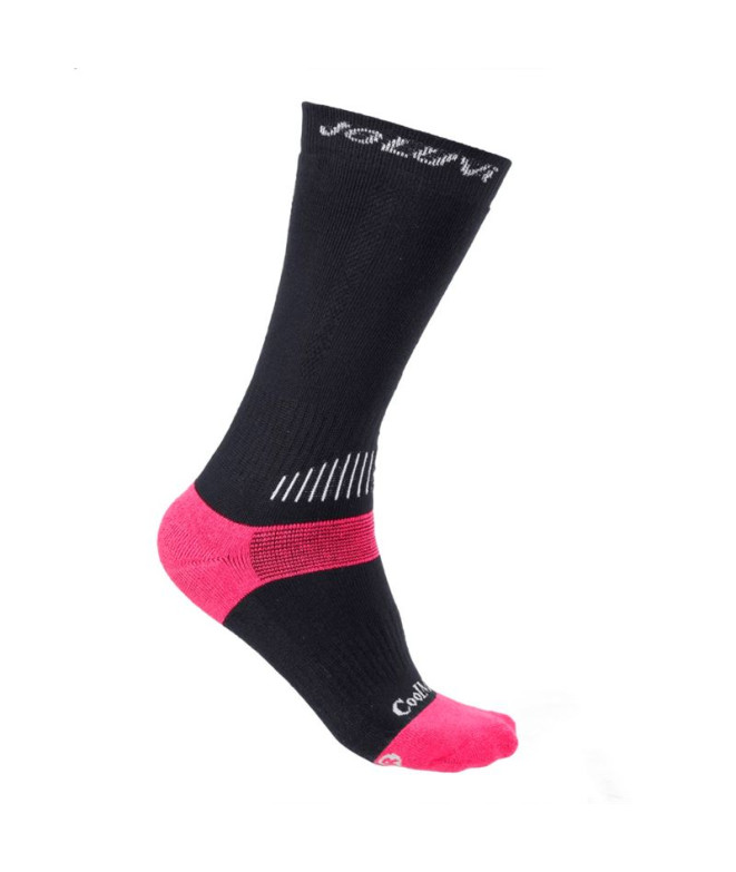 Calcetin Coolmax Ressor 2 Par Negro/Rosa Neon