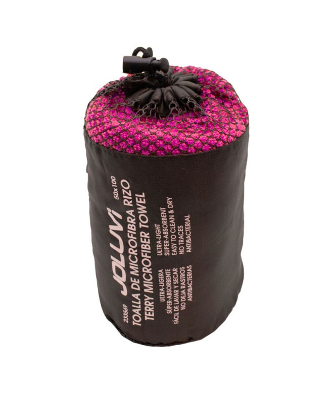 Toalla Joluvi Microfiber Rizo Fucsia