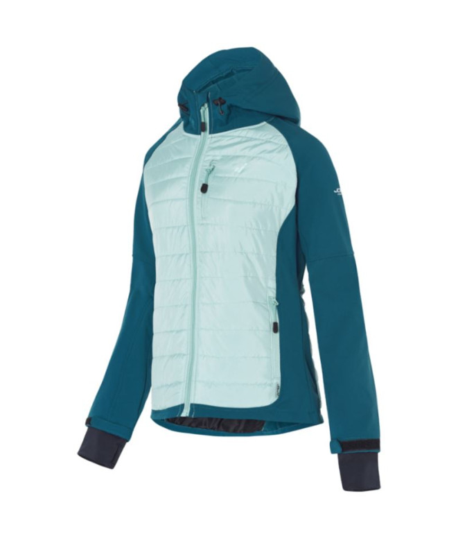 Joluvi Anorack Hybrid Shell Vert craie/Bleu cobalt Femme