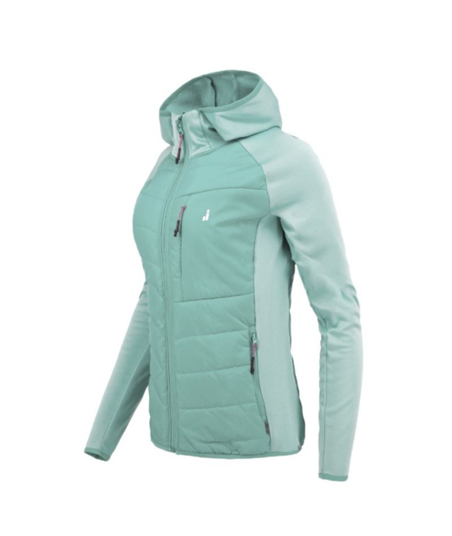 Anorack de Montaña Joluvi Hybrid 2.0 Mujer Verde Tiza