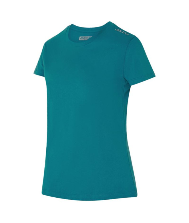 T-shirt Montagne Joluvi Coton peigné Emeraude Femme