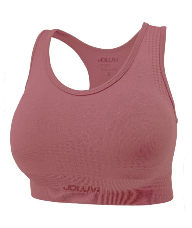 Sujetador Deportivo de Fitness Joluvi Ana Mujer Rosa Maquillaje