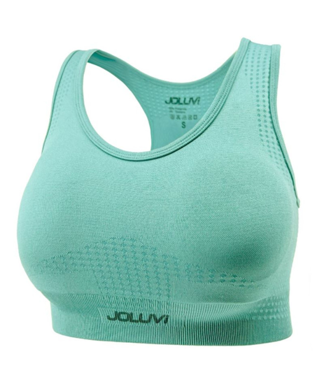 Sujetador Deportivo de Fitness Joluvi Ana Mujer Menta
