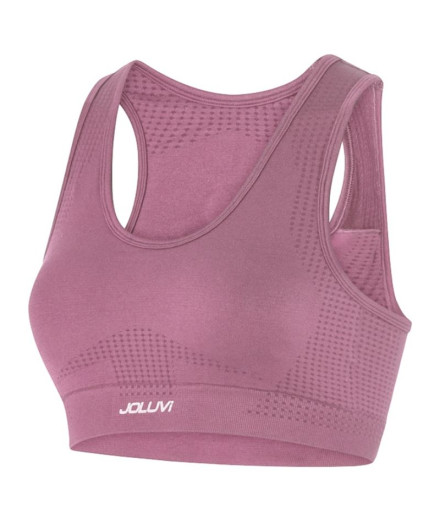 Sujetador Deportivo de Fitness Joluvi Ana Mujer Ciruela Sujetador Deportivo de Fitness Joluvi Ana Mujer Ciruela