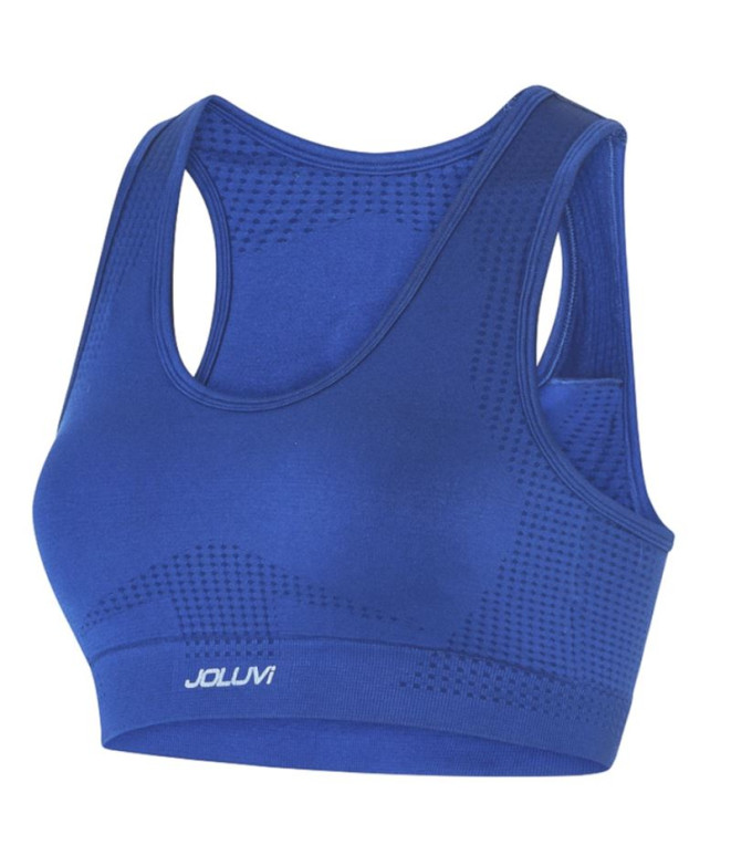 Sujetador Deportivo de Fitness Joluvi Ana Mujer Azul Tinta