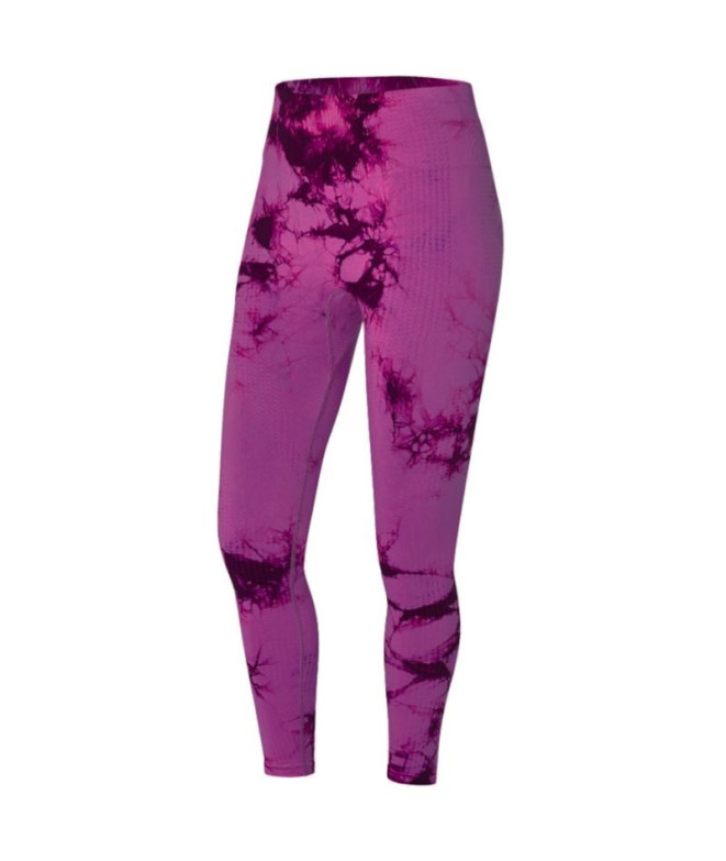 Mallas de Fitness Joluvi Tie Dye Mujer Orquidea Oscuro/Orquidea Oscuro