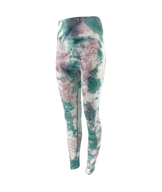 Collants Fitness Joluvi Femme de Tie Dye Turquoise/Lilas