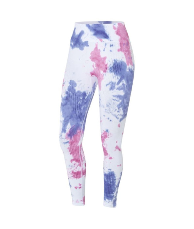 Collants Fitness Joluvi Femme de Tie Dye Bleu lac/ Orchidée foncé