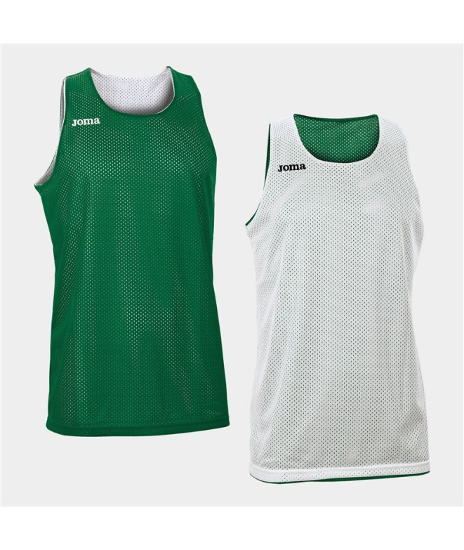 Camiseta Joma Reversible Aro Hombre Verde-Blanco