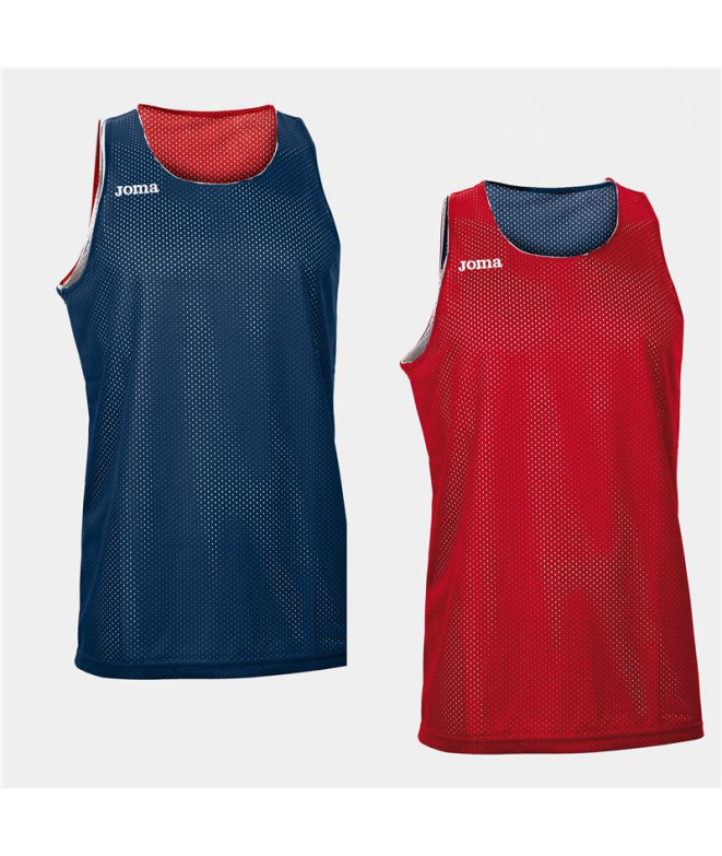 Camiseta De Baloncesto Joma Reversible Aro Hombre Rojo Marino