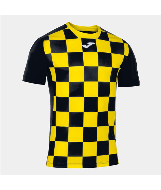 Camiseta Joma Flag II Hombre Negro-Amarillo