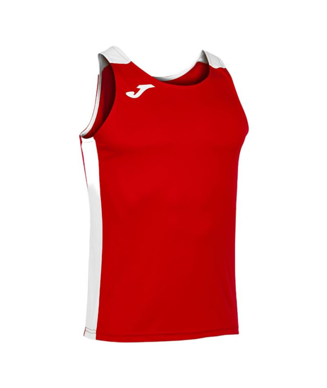 T-shirt Running Homme De Record II Rouge Blanc