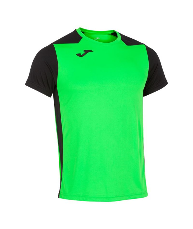 Camiseta Running De Manga Curta Record II Fluor Verde Ne