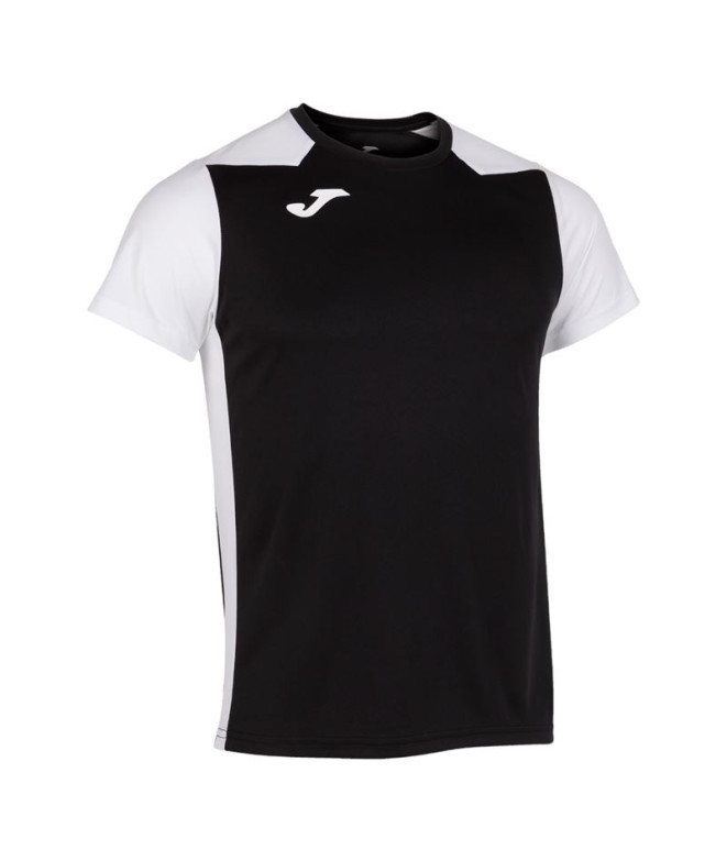 Camiseta De Running Manga Corta Hombre Record II Negro Blanco