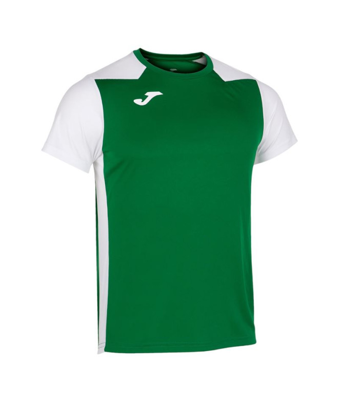 Camiseta De Running Manga Corta Hombre Record II Verde Blanco