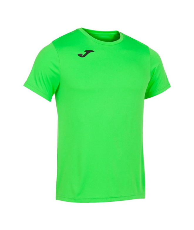 Camiseta De Running Manga Corta Hombre Record II Verde Flúor