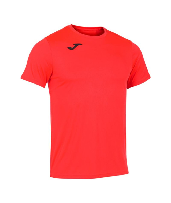 Camiseta De Running Manga Corta Hombre Record II Coral Flúor