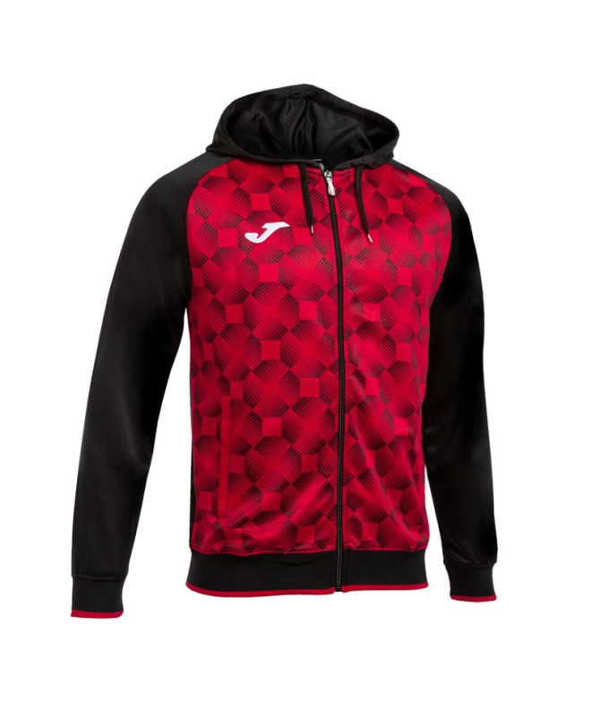 Veste Joma Homme Supernova III à capuche Noir Rouge