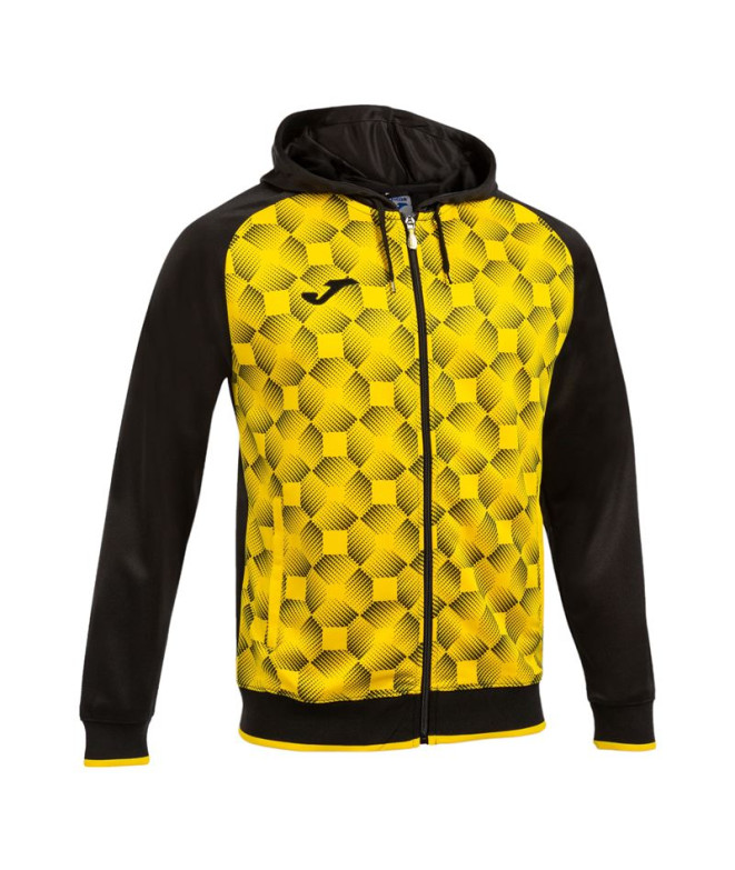 Chaqueta Con Capucha Joma Supernova III Hombre Negro Amarillo