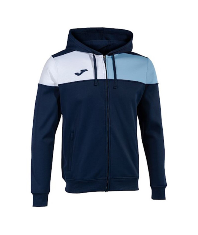 Chaqueta de Fútbol Joma Con Capucha Crew V Hombre/Niño Marino Celeste Blanco