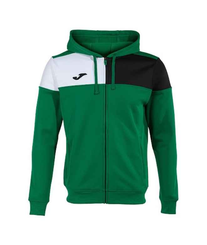 Chaqueta de Fútbol Joma Con Capucha Crew V Hombre/Niño Verde Negro Blanco