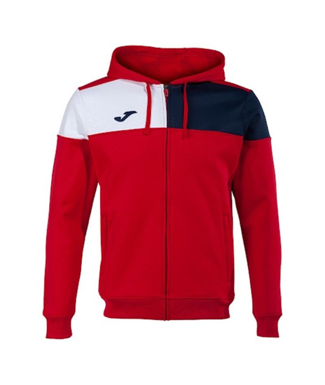 Chaqueta de Fútbol Joma Con Capucha Crew V Hombre/Niño Rojo Marino Blanco