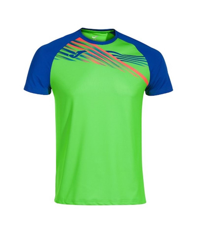 Camiseta Running Joma HomemMenino de Elite X Manga curta / Verde Royal Fluor