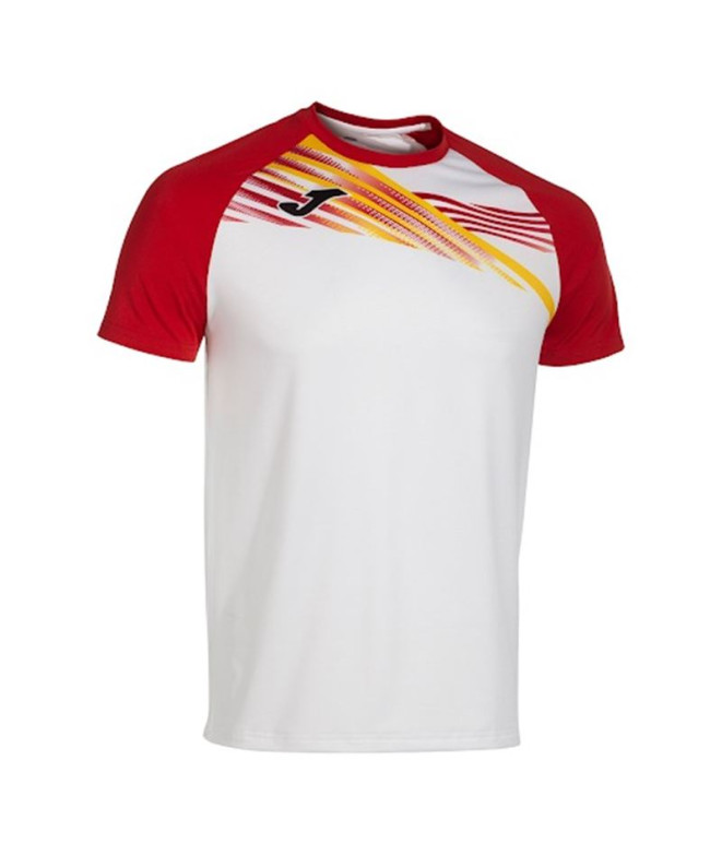 Camiseta de Running Joma Manga Corta Elite X Hombre/Niño Blanco Rojo