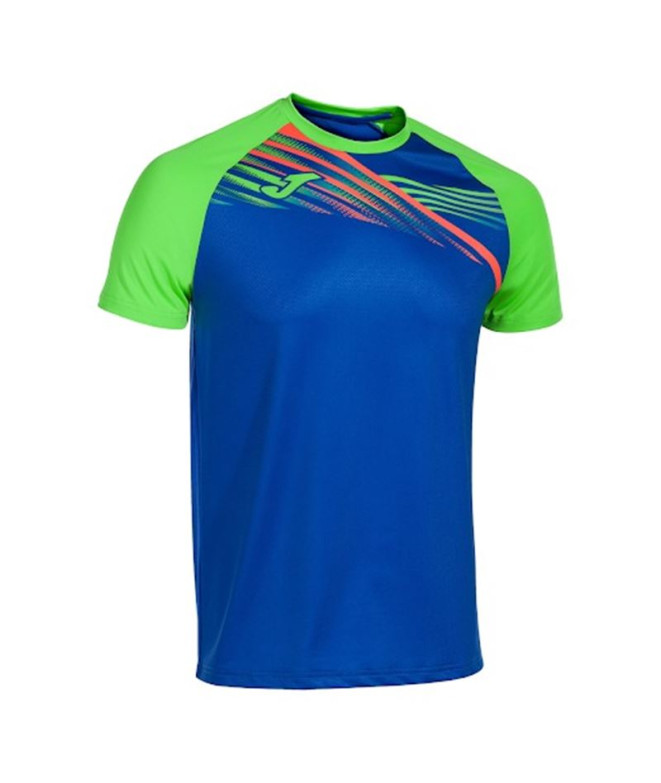 Camiseta de Running Joma Manga Corta Elite X Hombre/Niño Royal Verde Flúor