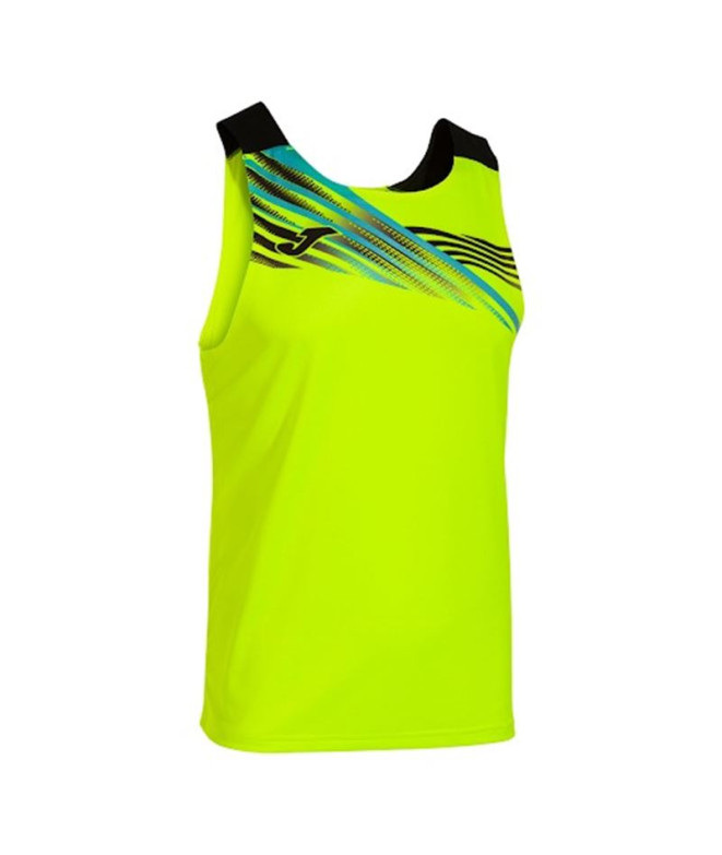 Camiseta de Running Joma Sin Mangas Elite X Hombre/Niño Amarillo Flúor Negro