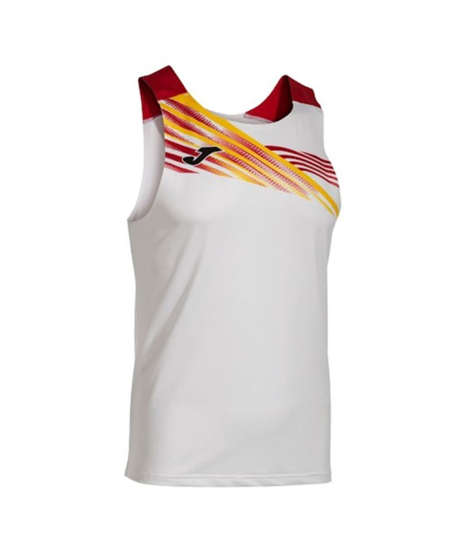 Camiseta de Running Joma Sin Mangas Elite X Hombre/Niño Blanco Rojo