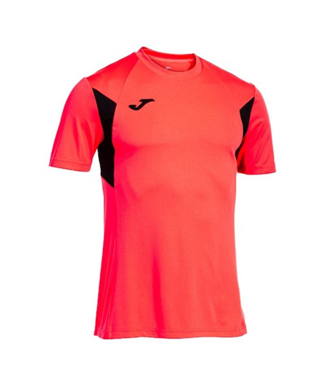 Camiseta de Fútbol Joma Winner III Hombre/Niño Coral Flúor Negro