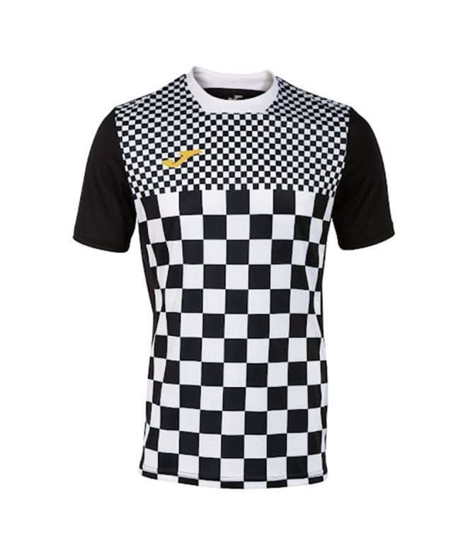 Camiseta de Fútbol Joma Manga Corta Flag III Hombre/Niño Negro Blanco