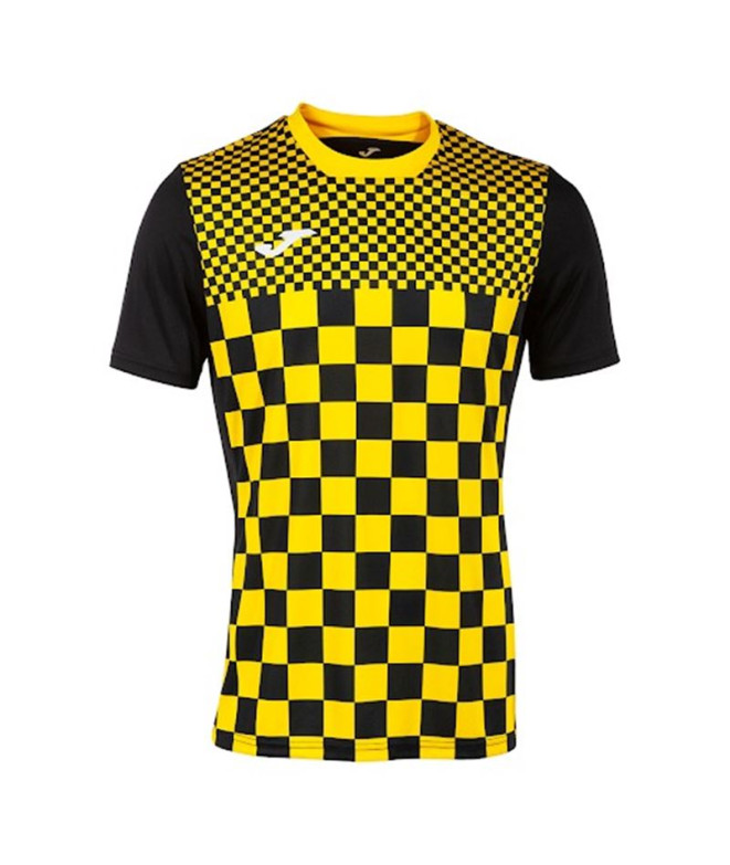 Camiseta de Fútbol Joma Manga Corta Flag III Hombre/Niño Negro Amarillo