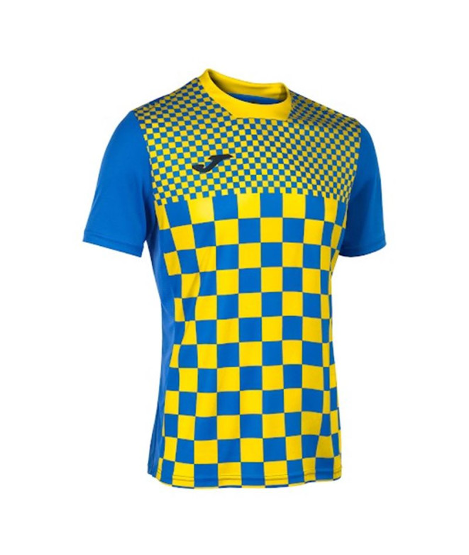 Camiseta de Fútbol Joma Manga Corta Flag III Hombre/Niño Royal Amarillo