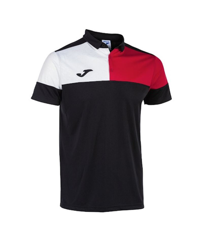 Polo Joma HomemMenino Manga curta em V / Preto Vermelho Branco