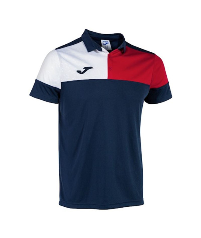 Polo Joma HommeEnfant Manches courtes Crew V / Marine Rouge Blanc