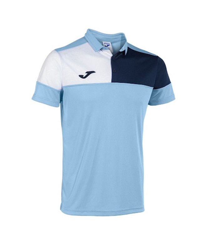 Polo Joma HommeEnfant Manches courtes Crew V / Bleu clair Bleu marine Blanc