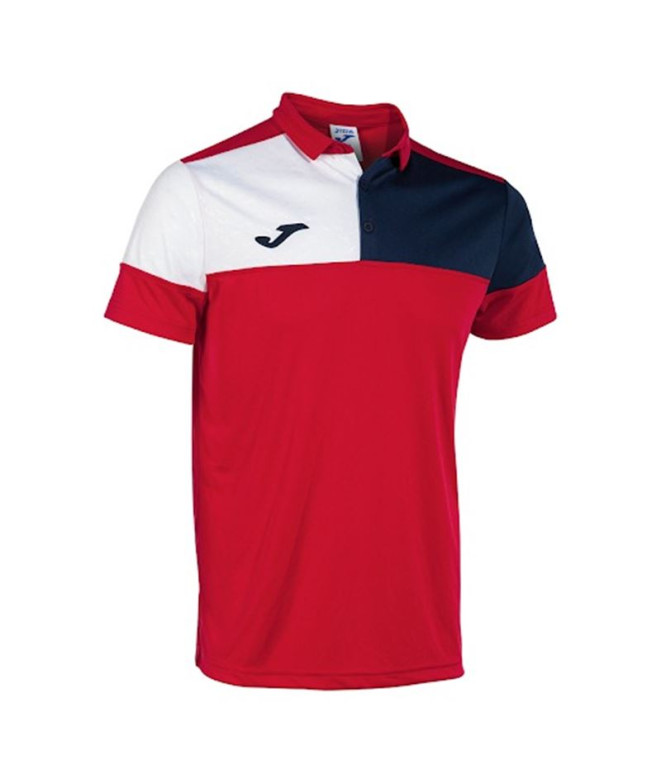 Polo Joma HommeEnfant Manches courtes Crew V / Marine Rouge Blanc